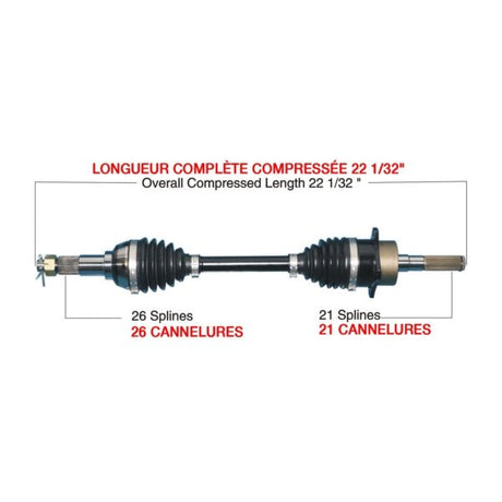 KIMPEX COMPLETE HD AXLE (CAN - 6001HDK) - DRIVEN Canada's Powersports CAN - 6001HDKCAN - 6001HDK