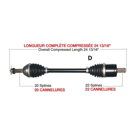 KIMPEX COMPLETE HD AXLE (POL - 6025HDK) - DRIVEN Canada's Powersports POL - 6025HDKPOL - 6025HDK