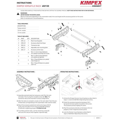 KIMPEX CONNECT VERSATILE RACK (402130) - DRIVEN Canada's Powersports 779421816414402130