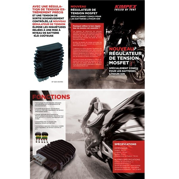 KIMPEX MOSFET VOLTAGE REGULATOR RECTIFIER (SF - 020 - 004184) - DRIVEN Canada's Powersports SF - 020 - 004184SF - 020 - 004184