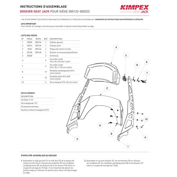 KIMPEX PASSENGER SEAT (000122) - DRIVEN Canada's Powersports 779421654412000122