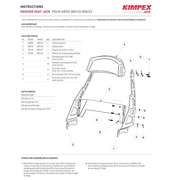 KIMPEX PASSENGER SEAT (000223) - DRIVEN Canada's Powersports 779421654443000223