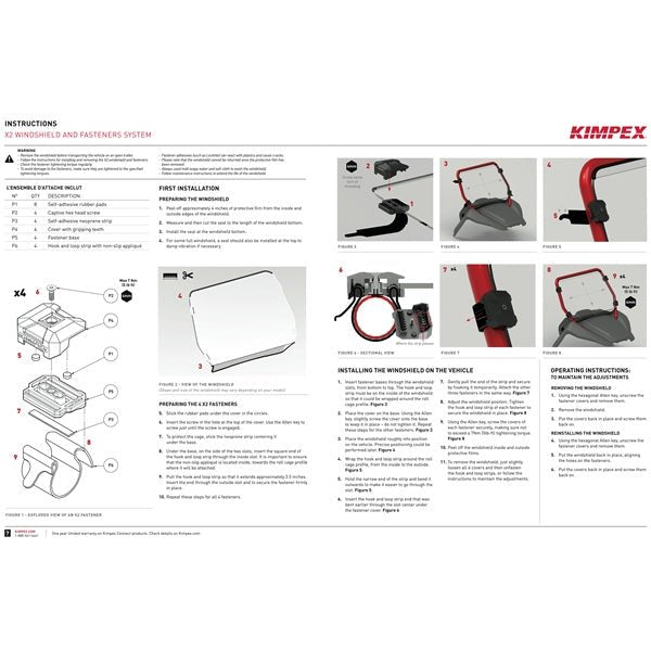 KIMPEX WINDSHIELD X2 SERIES KIT GP FT C - AM - DRIVEN Canada's Powersports 779421888794KIT - 274065