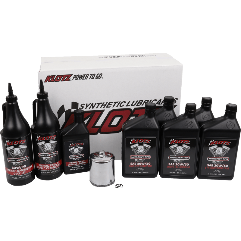 KLOTZ PREMIUM COMPLETE 5 QUART SYNTHETIC OIL SERVICE KIT (KH - 108) - DRIVEN Canada's Powersports KH - 108
