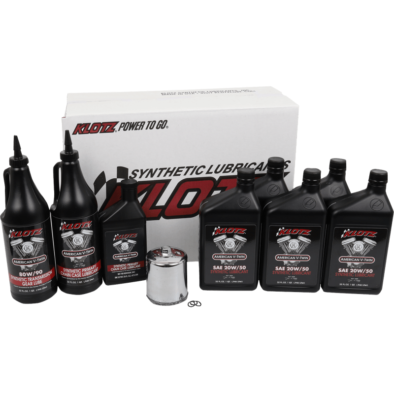 KLOTZ PREMIUM COMPLETE 5 QUART SYNTHETIC OIL SERVICE KIT (KH - 108) - DRIVEN Canada's Powersports KH - 108
