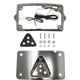 KODLIN CURVED 3 - BOLT MOUNTED ELYPSE 3 - 1 LICENSE PLATE KIT, CHROME (KUS20351) - DRIVEN Canada's Powersports KUS20351