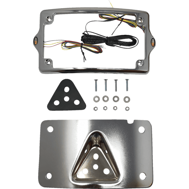 KODLIN CURVED 3 - BOLT MOUNTED ELYPSE 3 - 1 LICENSE PLATE KIT, CHROME (KUS20351) - DRIVEN Canada's Powersports KUS20351
