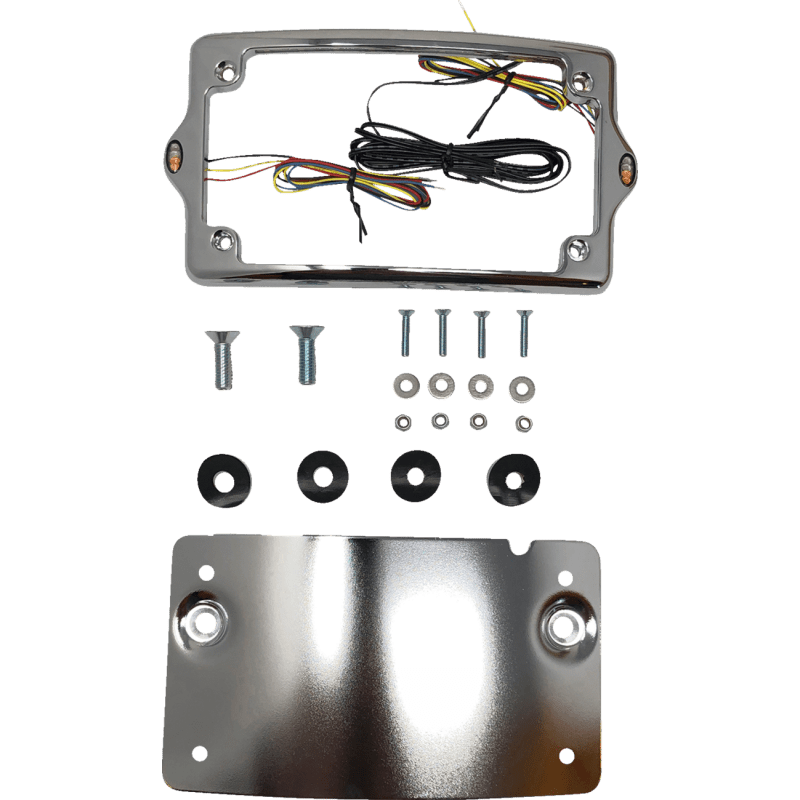 KODLIN CURVED ELYPSE 3 - 1 TOURING LICENSE PLATE KIT CHROME (KUS20301) - DRIVEN Canada's Powersports KUS20301