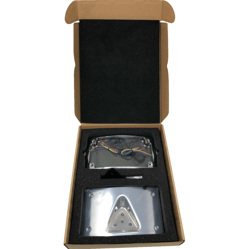 KODLIN CURVED ELYPSE 3 - 1 TOURING LICENSE PLATE KIT CHROME (KUS20301) - DRIVEN Canada's Powersports KUS20301