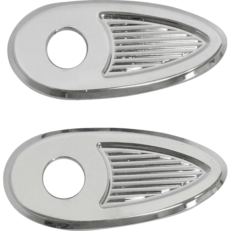 KODLIN FENDER STRUTS REAR INDICATOR ADAPTOR/COVER PLATE CHROME (K68485) - DRIVEN Canada's Powersports K68485