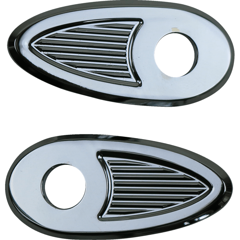 KODLIN FENDER STRUTS REAR INDICATOR ADAPTOR/COVER PLATE CHROME (K68485) - DRIVEN Canada's Powersports K68485