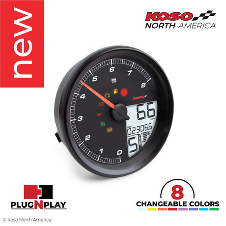KOSO NORTH AMERICA MULTIFUNCTION METER FOR HARLEY - DAVIDSON - DRIVEN Canada's Powersports BA072010BA072010