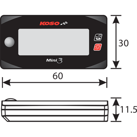 KOSO NORTH AMERICA MINI 3 AIR/FUEL RATIO METER HONDA GROM (BA003214) - DRIVEN Canada's Powersports BA003214BA003214