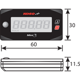 KOSO NORTH AMERICA MINI 3 CYLINDER HEAD TEMPERATURE METER HONDA GROM (BA003245) - DRIVEN Canada's Powersports BA003245BA003245