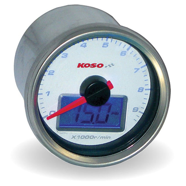 KOSO NORTH AMERICA TACHOMETER WITH OIL PRESSURE FOR HARLEY - DAVIDSON (BB551B20) - DRIVEN Canada's Powersports BB551B20BB551B20