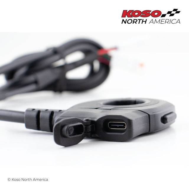 KOSO NORTH AMERICA THUMB SWITCH WITH USB - A CHARGER - DRIVEN Canada's Powersports KB011100KB011100