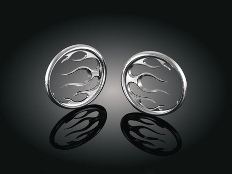 KURYAKYN 99 - 13 FLHT FLAME SPEAKER GRILLES PN 3788 - DRIVEN Canada's Powersports 191209010478494117