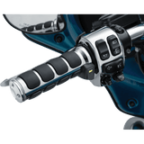 KURYAKYN HEATED ISO - GRIPS FOR ELECTRONIC THROTTLE, CHROME PN 6471 (424868) - DRIVEN Canada's Powersports 191209041977424868