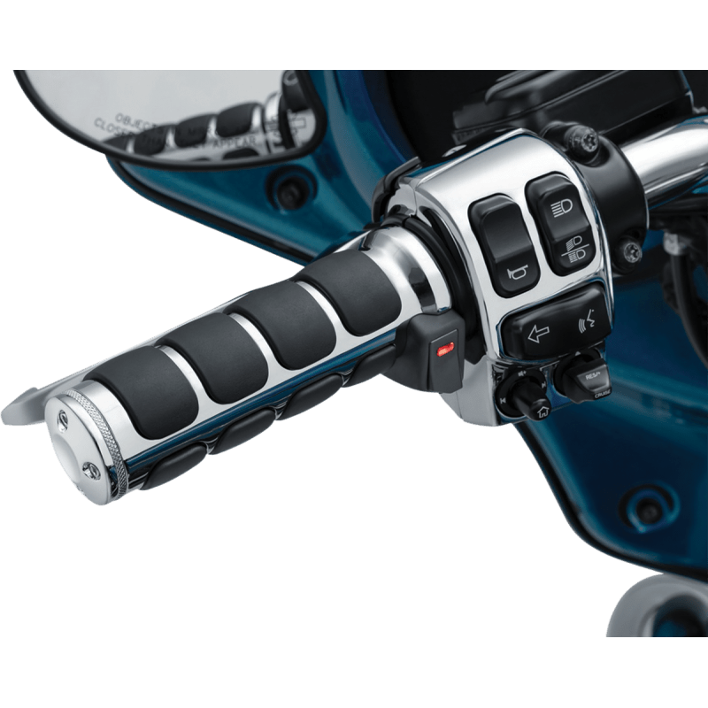 KURYAKYN HEATED ISO - GRIPS FOR ELECTRONIC THROTTLE, CHROME PN 6471 (424868) - DRIVEN Canada's Powersports 191209041977424868