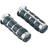 KURYAKYN ISO GRIPS W/CHROME TRIM RINGS 7/8" BAR PN 6180 (497163) - DRIVEN Canada's Powersports 191209004026497163
