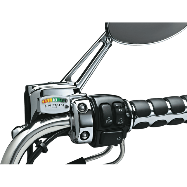 KURYAKYN LED BATTERY GAUGE CHROME (EA) PN 4219 (497898) - DRIVEN Canada's Powersports 191209001896497898