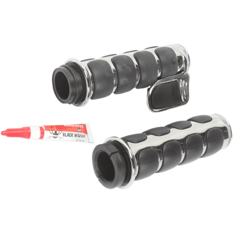 KURYAKYN PREM ISO - GRIP W/BOSS, CHROME, 08 - 19 FLHT PN 6343 (418873) - DRIVEN Canada's Powersports 191209020071418873
