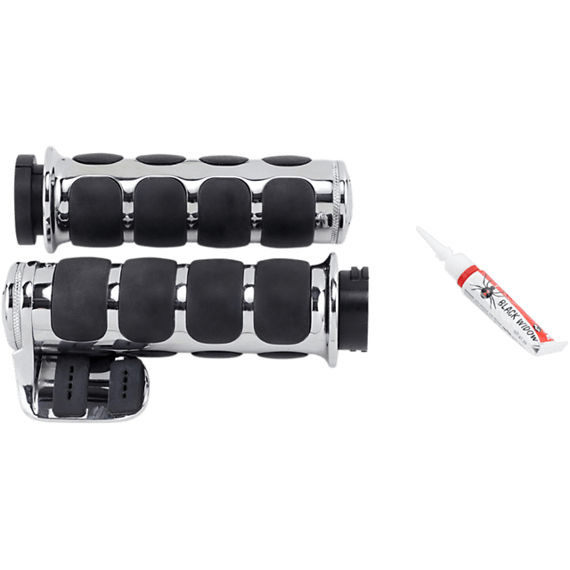 KURYAKYN PREM ISO - GRIP W/BOSS, CHROME, 82 - 17 PN 6342 (418872) - DRIVEN Canada's Powersports 191209020064418872