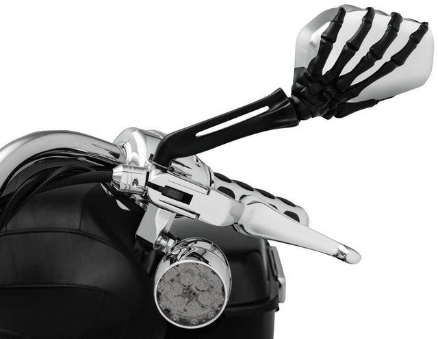 KURYAKYN SKELETON MIRRORS CHR HEAD/BLK STEM PN 1764 - DRIVEN Canada's Powersports 1764412194