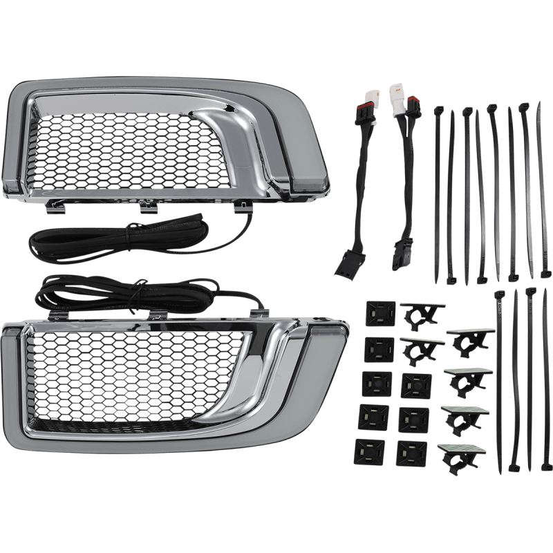 KURYAKYN TRACER L.E.D. FAIRING LOWER GRILLS, CHROME PN 5063 (485190) - DRIVEN Canada's Powersports 191209037284485190