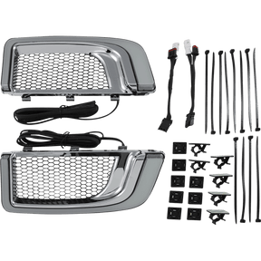 KURYAKYN TRACER L.E.D. FAIRING LOWER GRILLS, CHROME PN 5063 (485190) - DRIVEN Canada's Powersports 191209037284485190