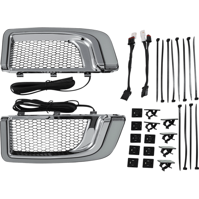 KURYAKYN TRACER L.E.D. FAIRING LOWER GRILLS, CHROME PN 5063 (485190) - DRIVEN Canada's Powersports 191209037284485190