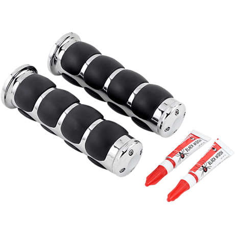 KURYAKYN UNVERSAL 1" ISO GRIPS CHROME (PR) PN 6240 (497167) - DRIVEN Canada's Powersports 191209003685497167