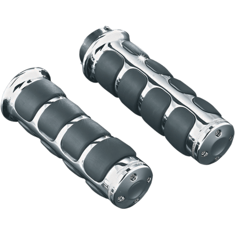 KURYAKYN UNVERSAL 1" ISO GRIPS CHROME (PR) PN 6240 (497167) - DRIVEN Canada's Powersports 191209003685497167