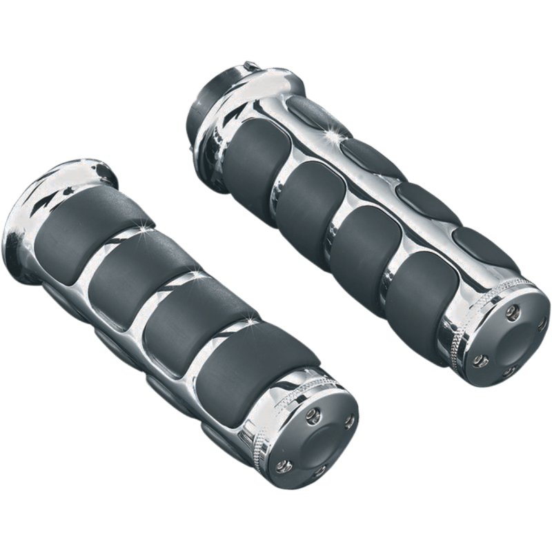 KURYAKYN VALKYRIE CHROME ISO GRIPS PN 6190 (497164) - DRIVEN Canada's Powersports 191209003715497164
