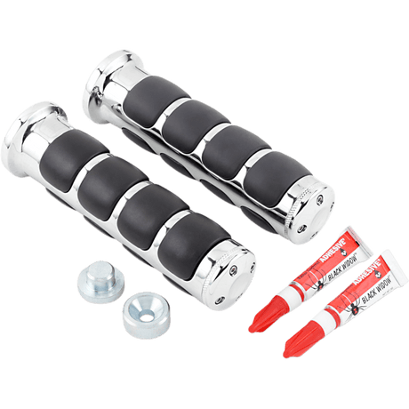 KURYAKYN VALKYRIE CHROME ISO GRIPS PN 6190 (497164) - DRIVEN Canada's Powersports 191209003715497164