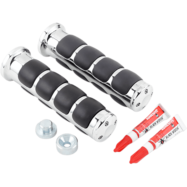 KURYAKYN VALKYRIE CHROME ISO GRIPS PN 6190 (497164) - DRIVEN Canada's Powersports 191209003715497164