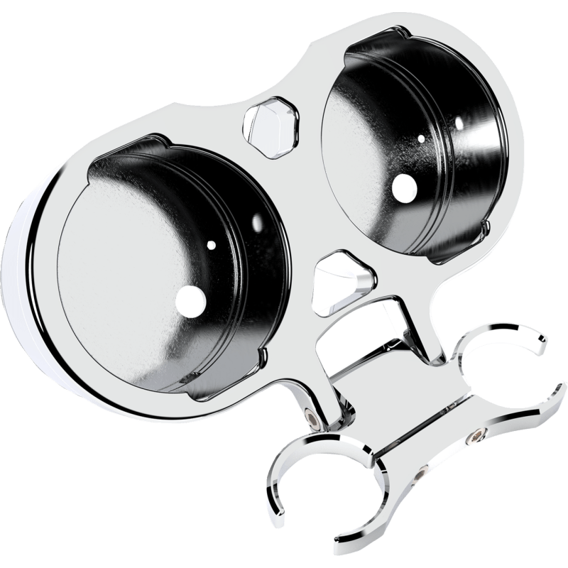 LA CHOPPERS GAUGE MOUNT T - BAR DUAL 1" CHROME (LA - 7398 - 02C) - DRIVEN Canada's Powersports LA - 7398 - 02C
