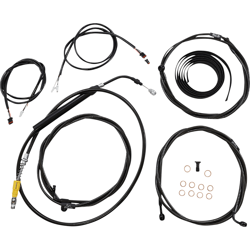 LA CHOPPERS HANDLEBAR CABLE KIT 12" 14" PLUG AND PLAY WIRING MIDNIGHT (LA - 8058KT3 - 13M) - DRIVEN Canada's Powersports LA - 8058KT3 - 13M