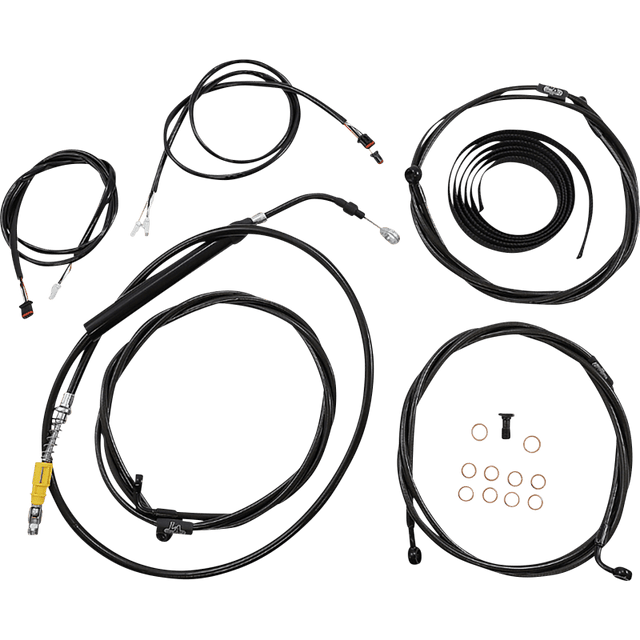 LA CHOPPERS HANDLEBAR CABLE KIT 12" 14" PLUG AND PLAY WIRING MIDNIGHT (LA - 8058KT3 - 13M) - DRIVEN Canada's Powersports LA - 8058KT3 - 13M