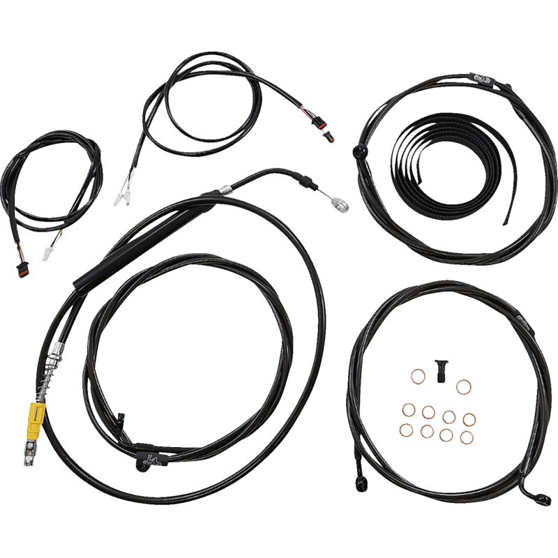 LA CHOPPERS MINI HANDLEBAR CABLE KIT PLUG AND PLAY WIRING MIDNIGHT (LA - 8058KT3 - 08M) - DRIVEN Canada's Powersports LA - 8058KT3 - 08M