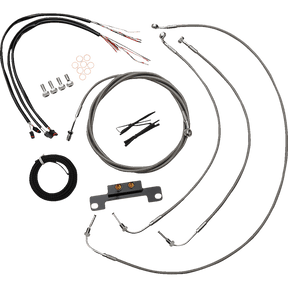 LA CHOPPERS MINI HANDLEBAR CABLE KIT WITH WIRING STAINLESS (LA - 8058KT2 - 08) - DRIVEN Canada's Powersports LA - 8058KT2 - 08