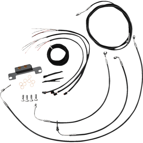 LA CHOPPERS MINI HANDLEBAR CABLE KIT WITH WIRING VINYL - DRIVEN Canada's Powersports LA - 8058KT2 - 08B