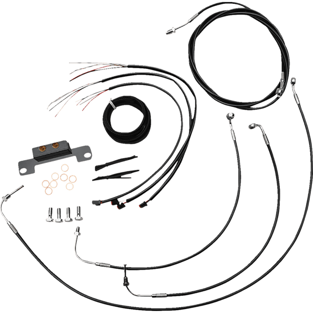 LA CHOPPERS MINI HANDLEBAR CABLE KIT WITH WIRING VINYL - DRIVEN Canada's Powersports LA - 8058KT2 - 08B