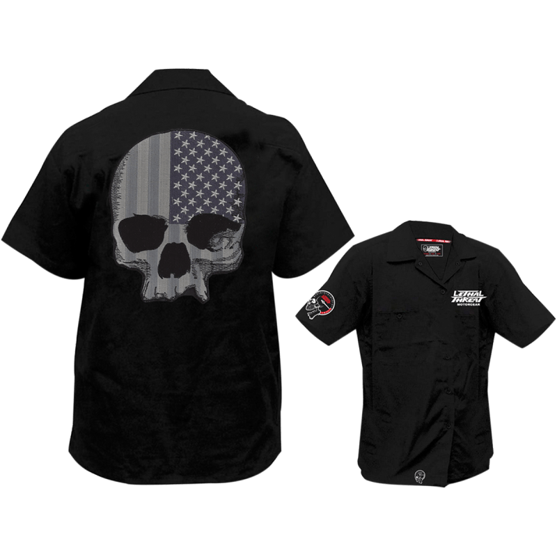 LETHAL THREAT SHIRT USA SKULL - DRIVEN Canada's Powersports FE50169M