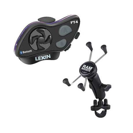 LEXIN LX - FT4 BLUETOOTH WITH LARGE RAM MOUNT KIT (LX - FT4 LARGE RAM) - DRIVEN Canada's Powersports LX - FT4 LARGE RAM
