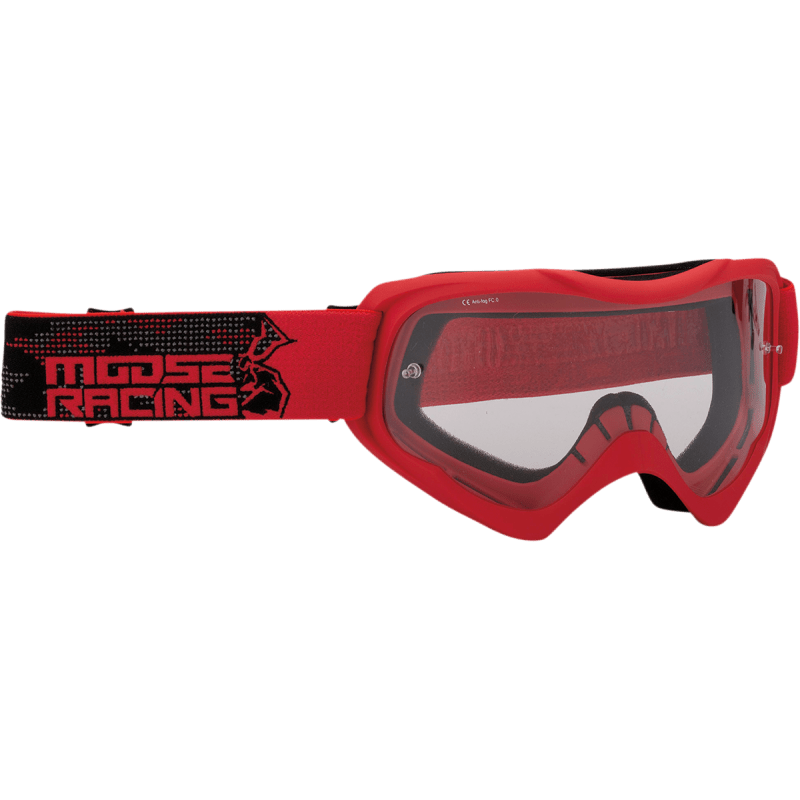 MOOSE RACING GOGGL QUALFR AGROID Red Front - Driven Powersports