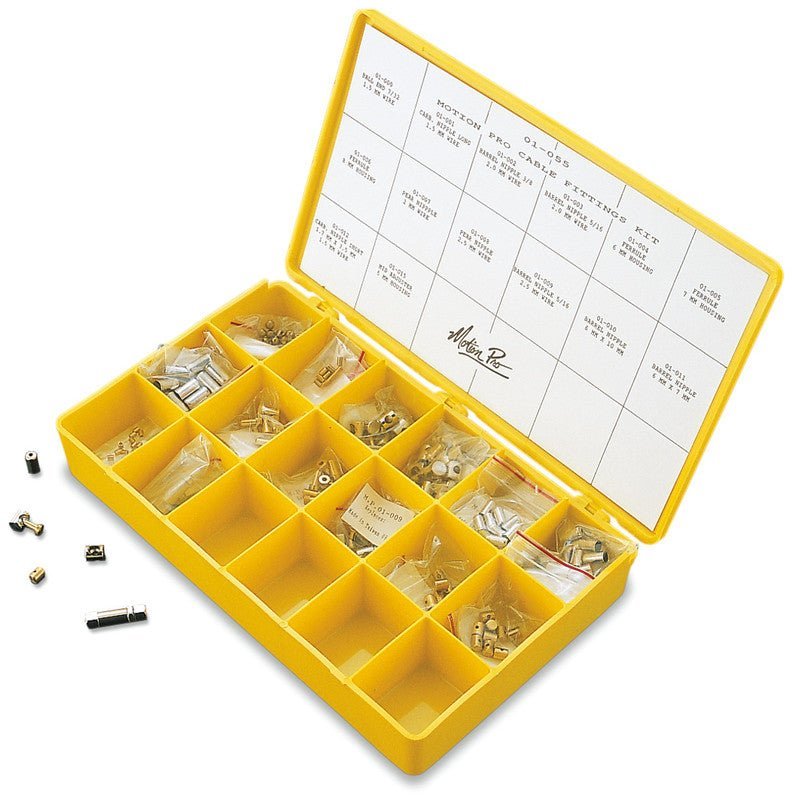 MOTION PRO CABLE FITTINGS SHOP KIT CW 195 FITTINGS & BOX - Driven Powersports Inc.01 - 0055