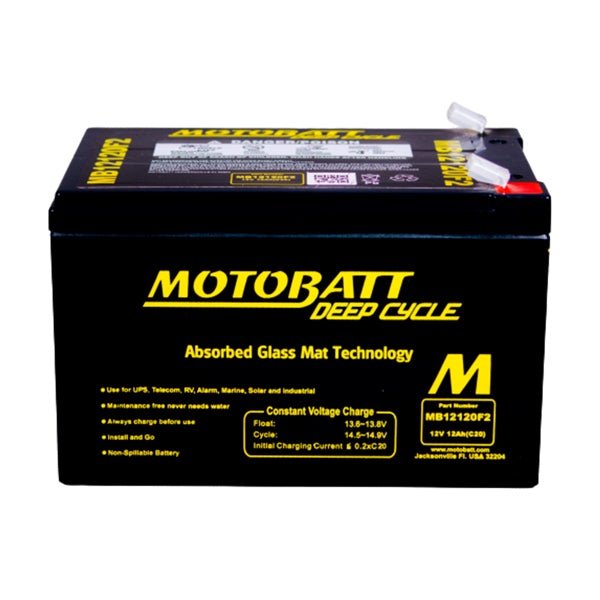 MOTOBATT DEEP CYCLE AGM BATTERY (MB12120F2) - DRIVEN Canada's Powersports 779420732258MB12120F2