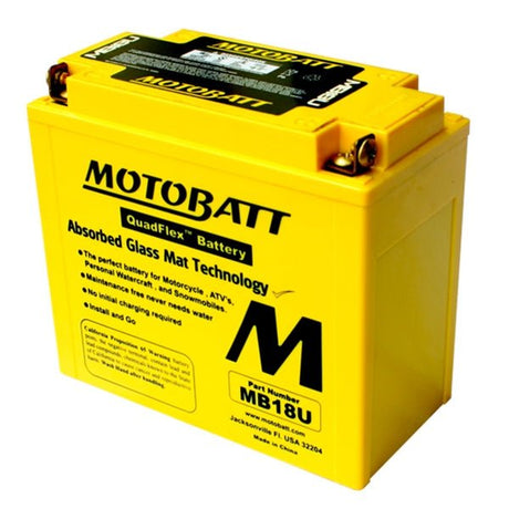 MOTOBATT MB18U BATTERY QUADFLEX (MB18U) - DRIVEN Canada's Powersports 779421335786MB18U