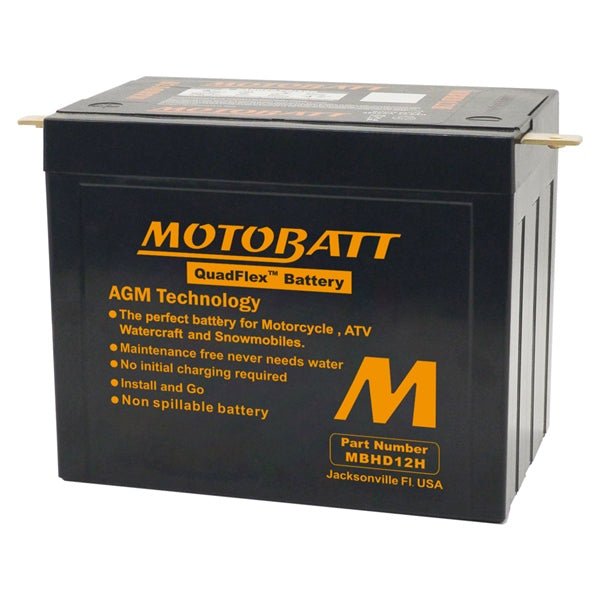 MOTOBATT MBHD12H BATTERY QUADFLEX (MBHD12H) - DRIVEN Canada's Powersports 779421335830MBHD12H